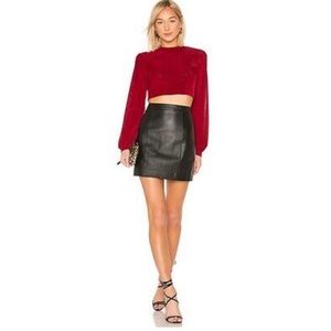 L’Academie leather mini skirt - never worn!